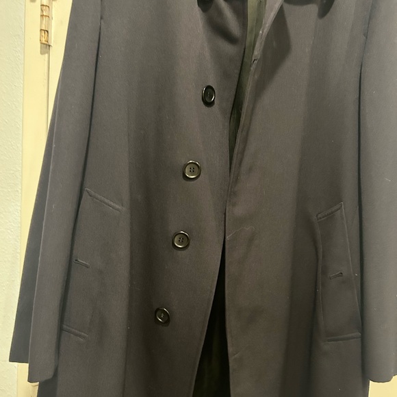 Dark blue Burberry long trench coat. Great condition! Free shipping! - Picture 8 of 13